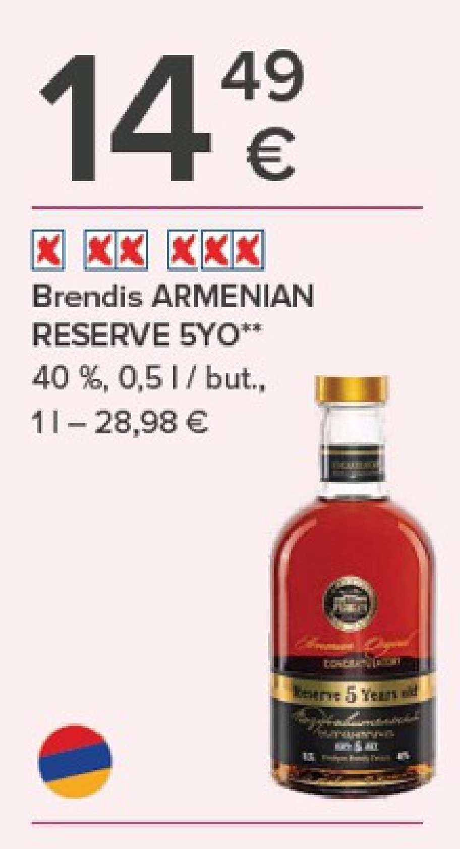 Brendis ARMENIAN RESERVE 5YO, 0.5 l