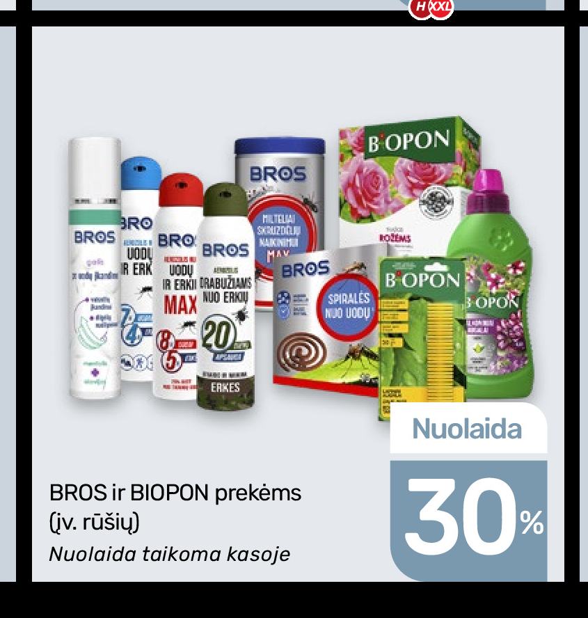 BROS ir BIOPON prekėms