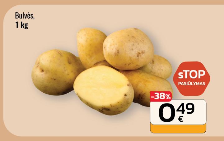 Bulvės, 1 kg