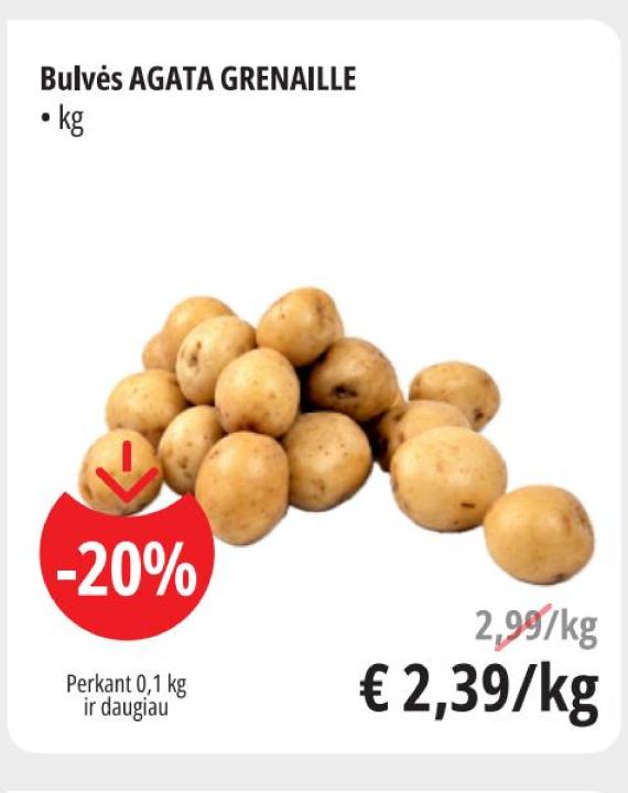Bulvės AGATA GRENAILLE
