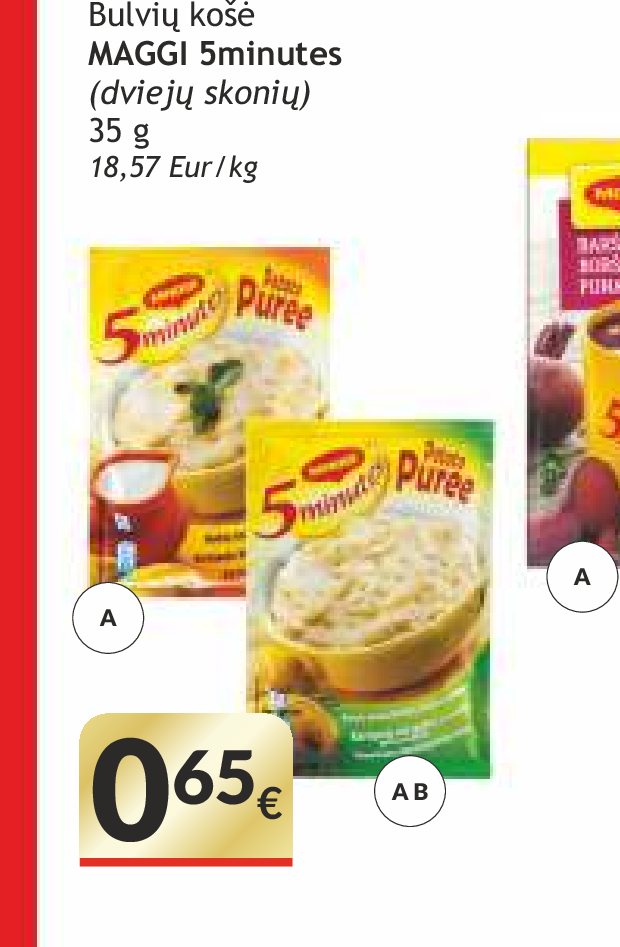 Bulvių košė MAGGI 5minutes, 35 g