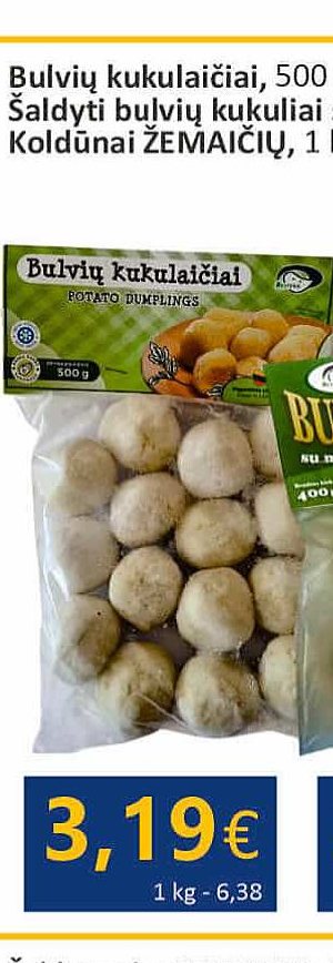 Bulvių kukulaičiai, 500 g