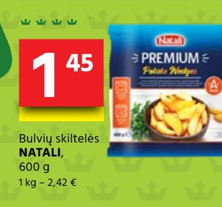 Bulvių skiltelės NATALI, 600 g