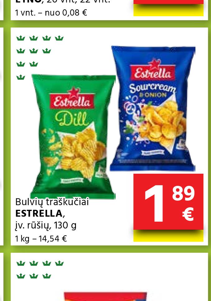 Bulvių traškučiai ESTRELLA, 130 g