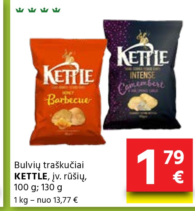 Bulvių traškučiai KETTLE, 100 g