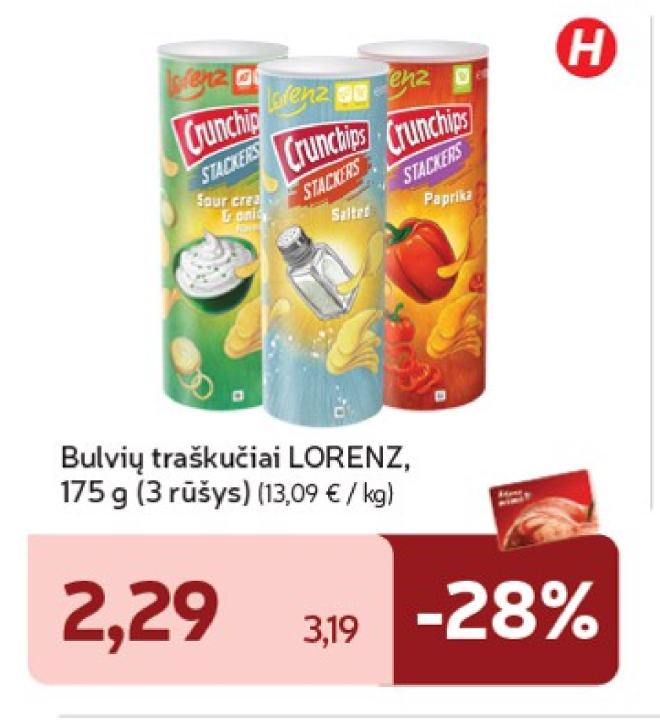 Bulvių traškučiai LORENZ, 175 g