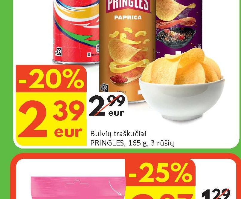 Bulvių traškučiai PRINGLES, 165 g