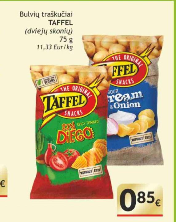 Bulvių traškučiai TAFFEL, 75 g
