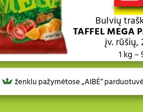 Bulvių traškučiai TAFFEL MEGA PACK, 250 g