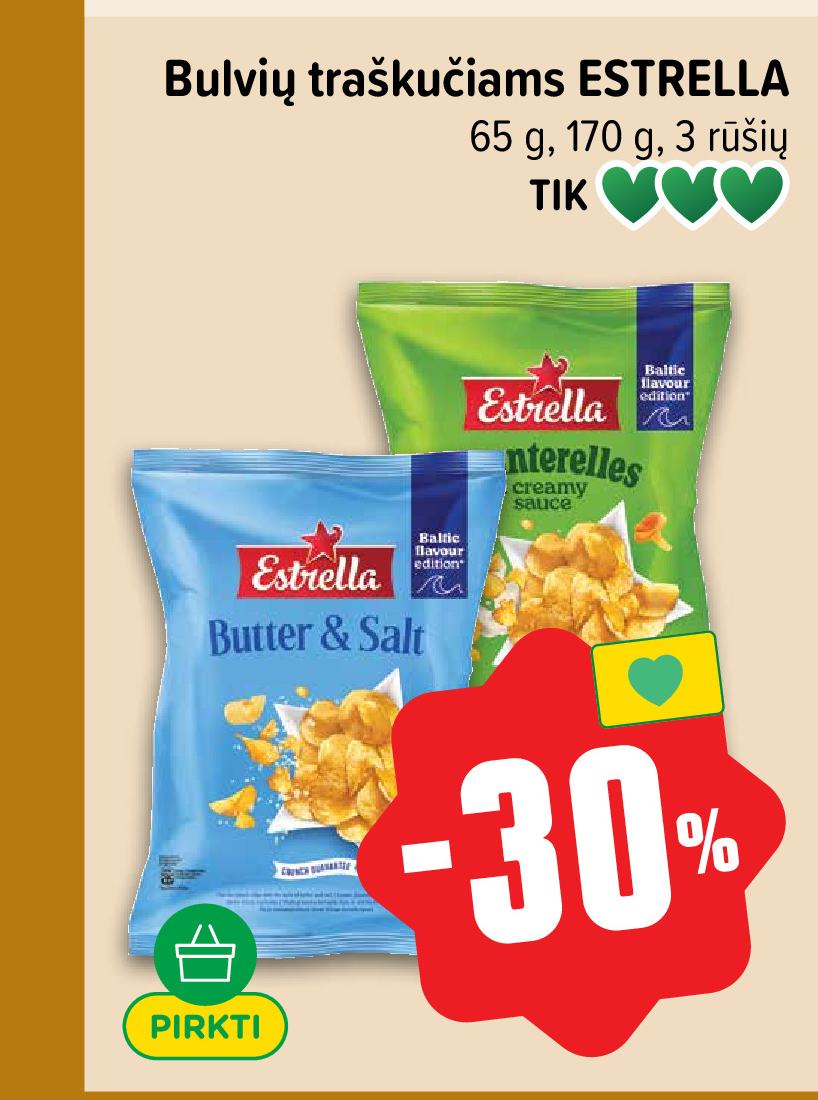 Bulvių traškučiams ESTRELLA, 65 g