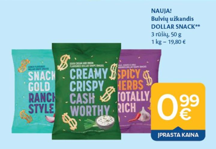 Bulvių užkandis DOLLAR SNACK, 50 g