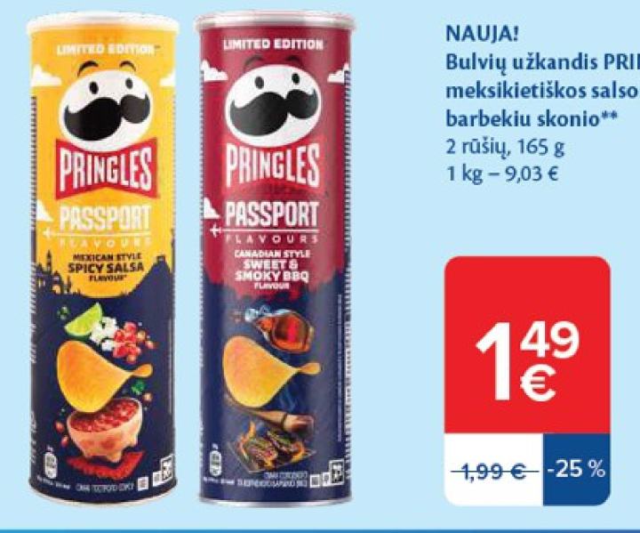 Bulvių užkandis PRINGLES, 165 g
