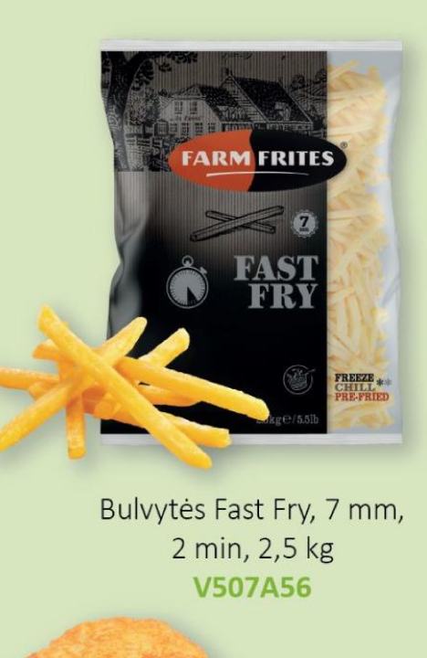 Bulvytės Fast Fry, 7 mm