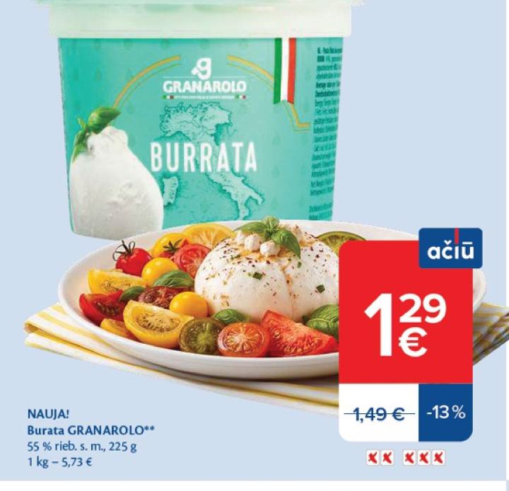 Burata GRANAROLO, 225 g