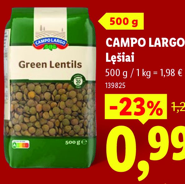 CAMPO LARGO Lęšiai, 500 g