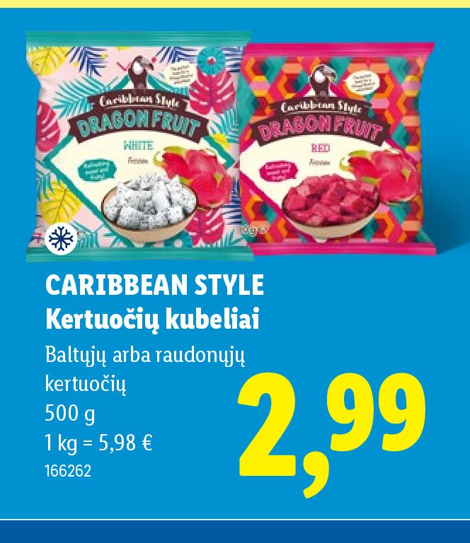 CARIBBEAN STYLE Kertuočių kubeliai, 500 g