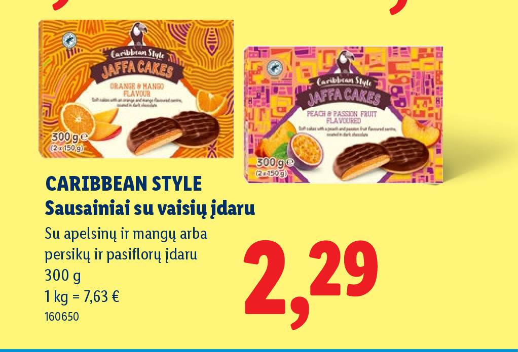 CARIBBEAN STYLE Sausainiai su vaisių įdaru, 300 g