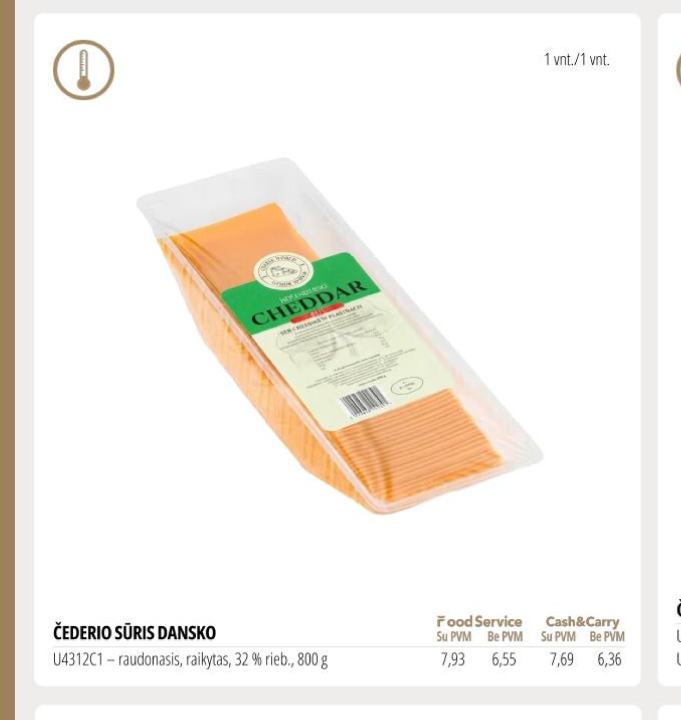 ČEDERIO SŪRIS DANSKO, 800 g