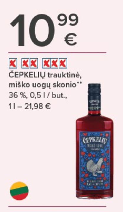 ČEPKELIŲ trauktinė, 0.5 l