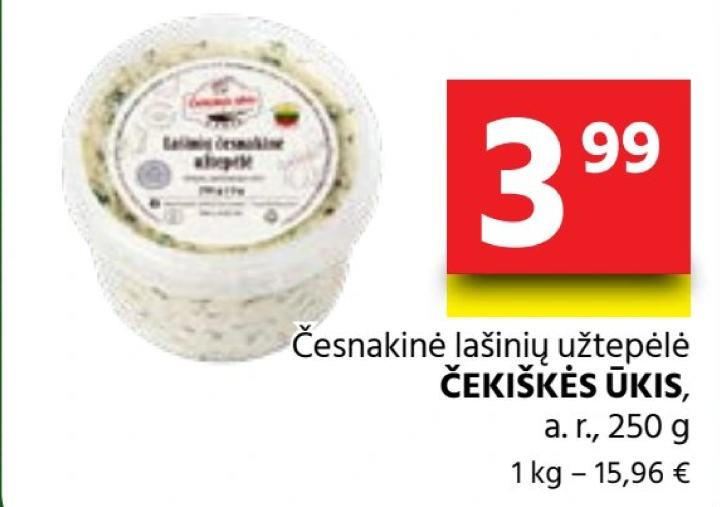Česnakinė lašinių užtepėlė ČEKIŠKĖS ŪKIS, 250 g
