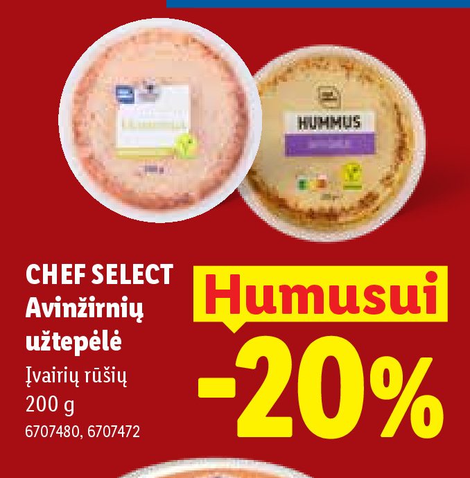 CHEF SELECT Avinžirnių užtepėlė, 200 g