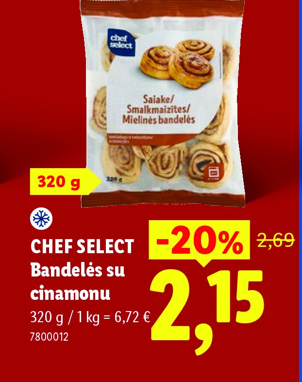 CHEF SELECT Bandelės su cinamonu, 320 g