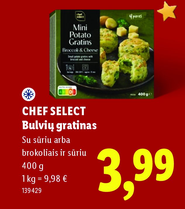 CHEF SELECT Bulvių gratinas, 400 g