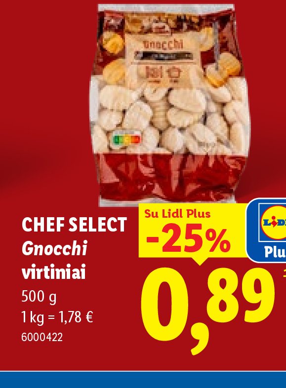 CHEF SELECT Gnocchi virtiniai, 500 g
