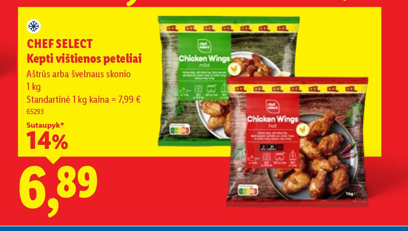 CHEF SELECT Kepti vištienos peteliai, 1 kg