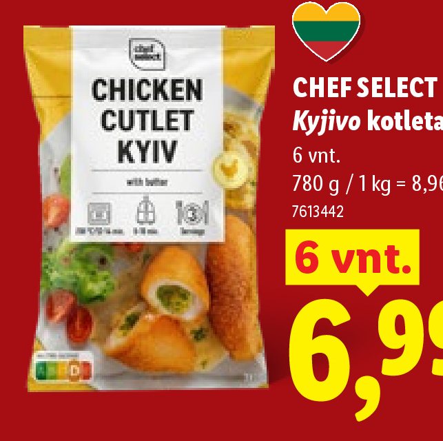 CHEF SELECT Kyjivo kotletai, 6 vnt