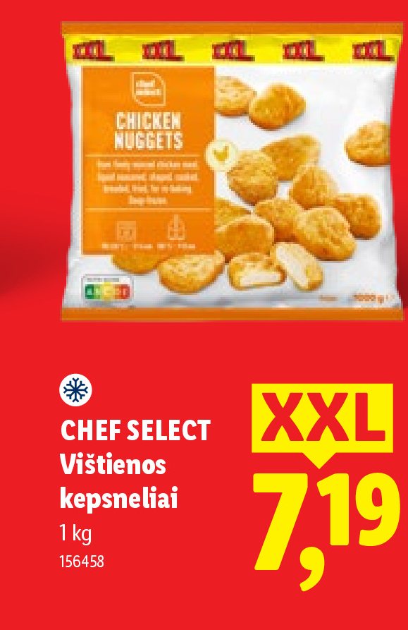 CHEF SELECT Vištienos kepsneliai, 1 kg