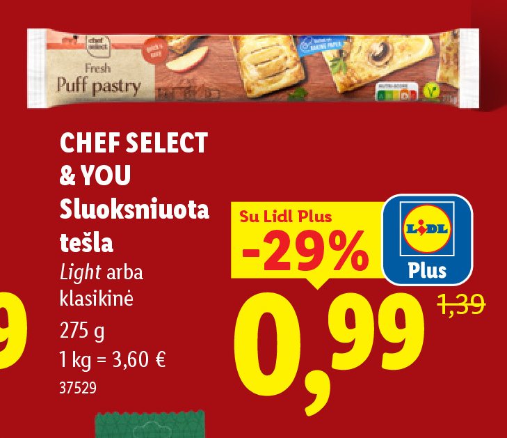 CHEF SELECT & YOU Sluoksniuota tešla, 275 g