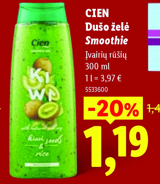 CIEN Dušo želė Smoothie, 300 ml