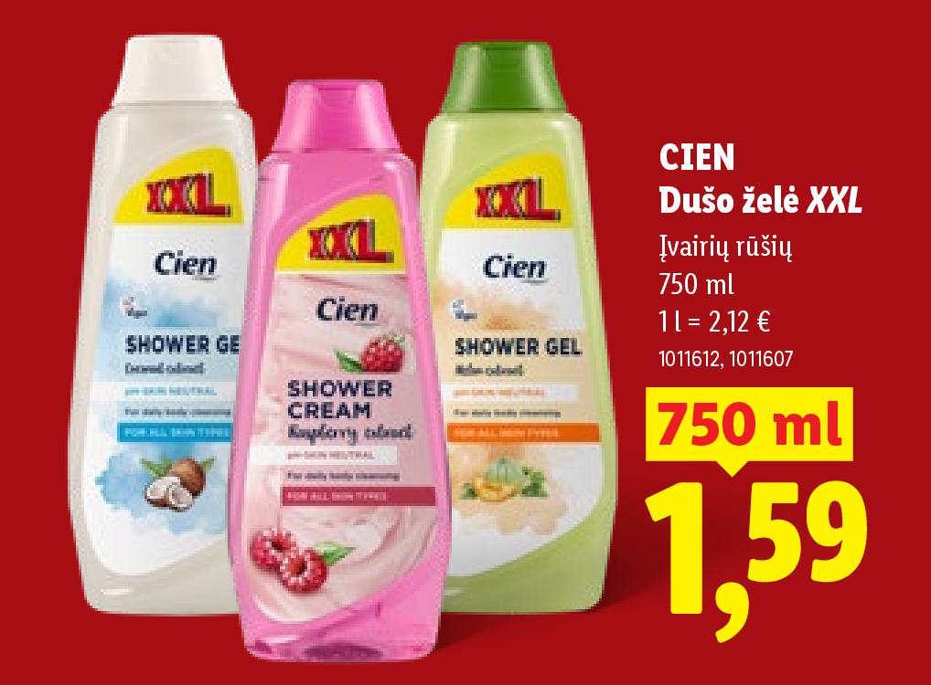 CIEN Dušo želė XXL, 750 ml