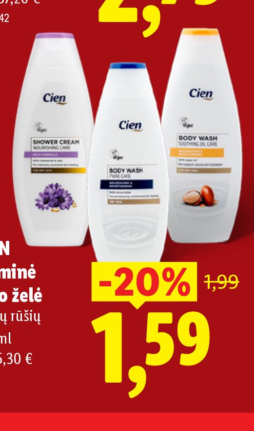 CIEN Kreminė dušo želė, 300 ml