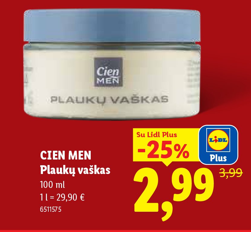 CIEN MEN Plaukų vaškas, 100 ml