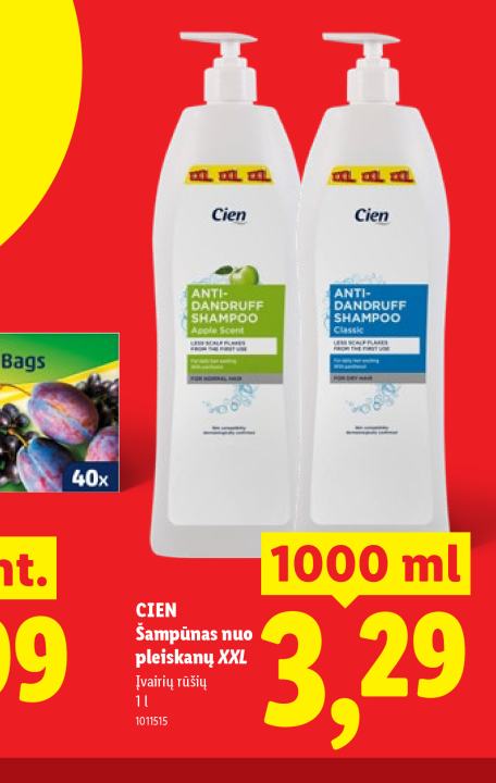CIEN Šampūnas nuo pleiskanų XXL, 1 l