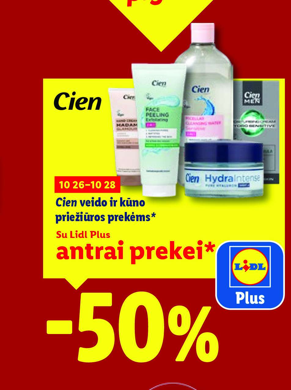 Cien veido ir kūno priežiūros prekėms