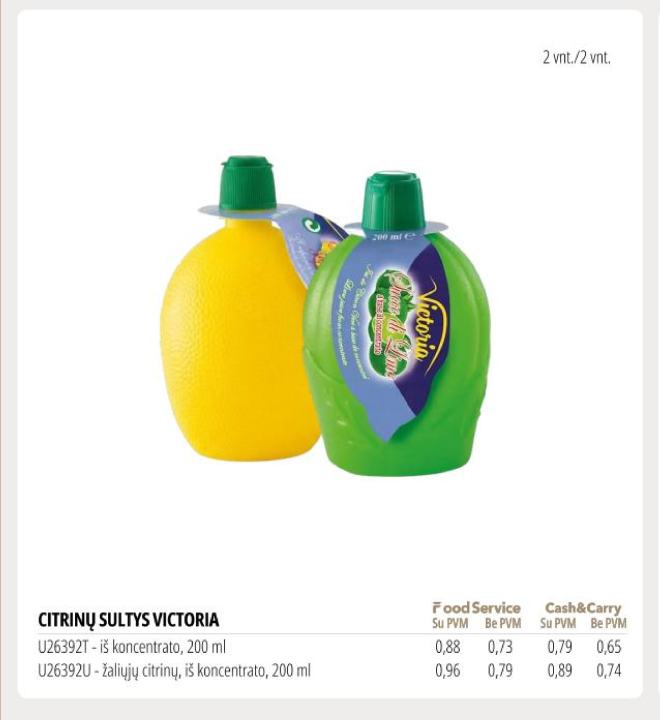 CITRINŲ SULTYS VICTORIA, 200 ml