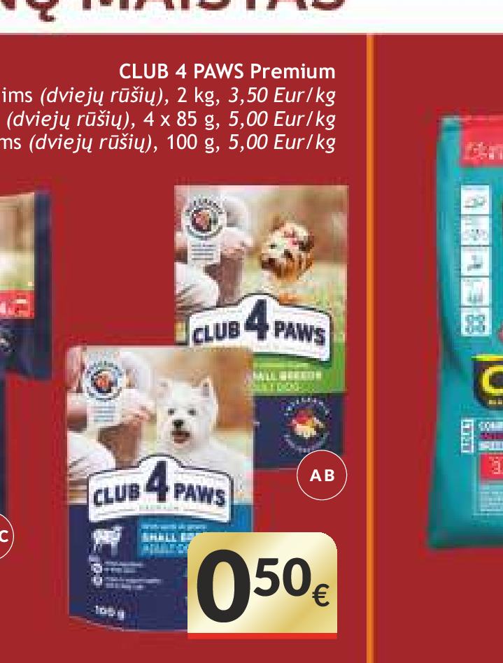 CLUB 4 PAWS Konservuotas maistas suaugusiems šunims, 100 g