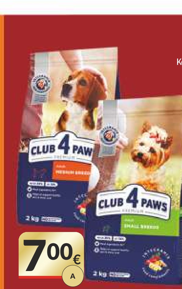 CLUB 4 PAWS Premium Visavertis maistas suaugusiems šunims, 2 kg