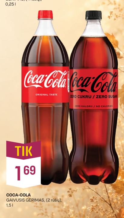 COCA-COLA GAIVUSIS GĖRIMAS, 1.5 l