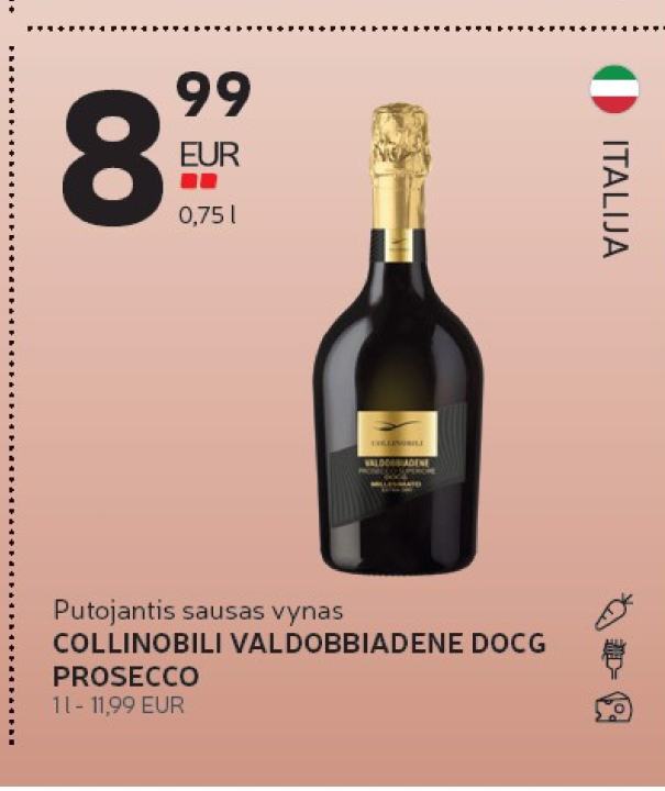 COLLINOBILI VALDOBBIADENE DOCG PROSECCO, 0.75 l