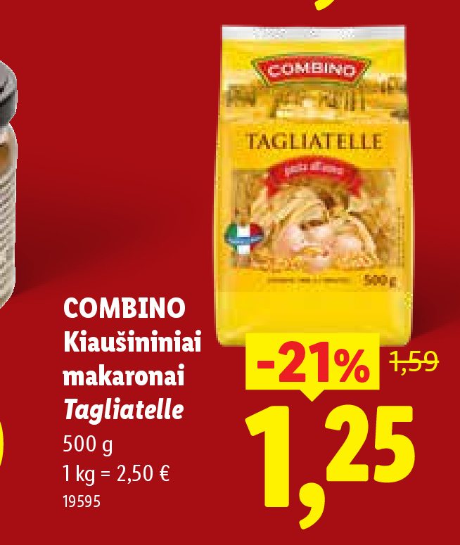 COMBINO Kiaušininiai makaronai Tagliatelle, 500 g