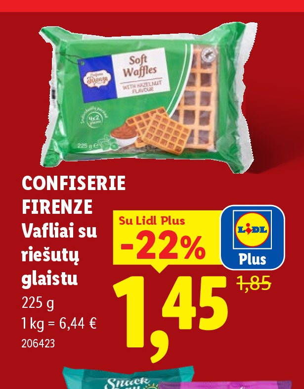 CONFISERIE FIRENZE Vafliai su riešutų glaistu, 225 g