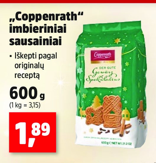 „Coppenrath“ imbieriniai sausainiai, 600 g
