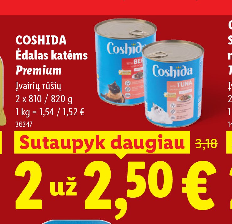 COSHIDA Ėdalas katėms Premium, 820 g