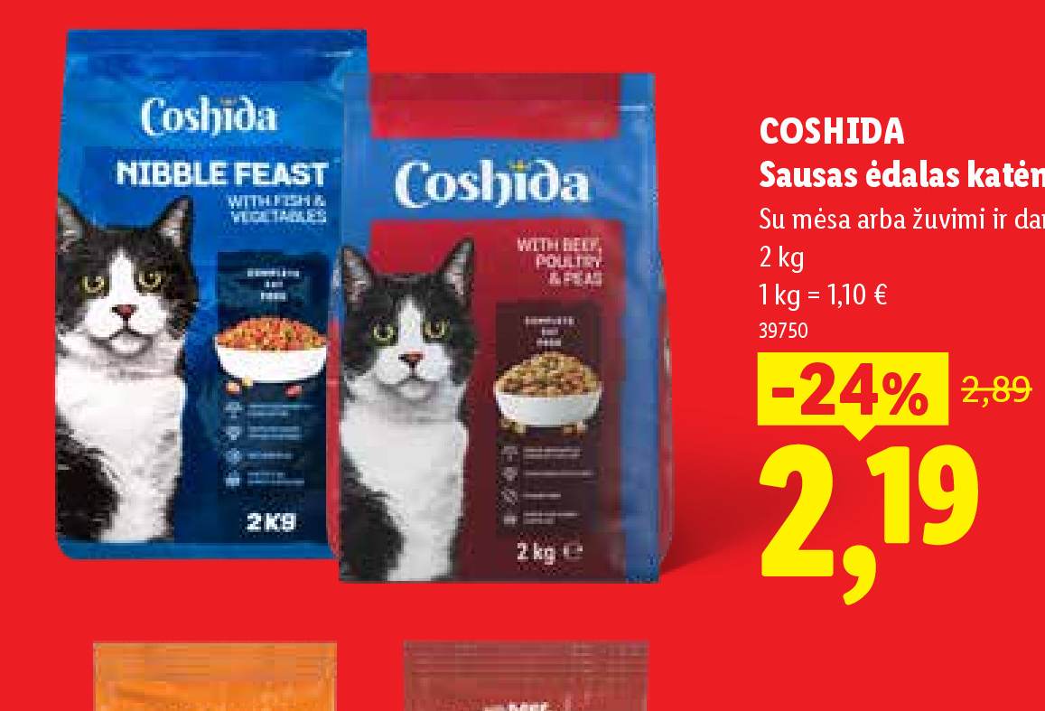 COSHIDA Sausas ėdalas katėms, 2 kg