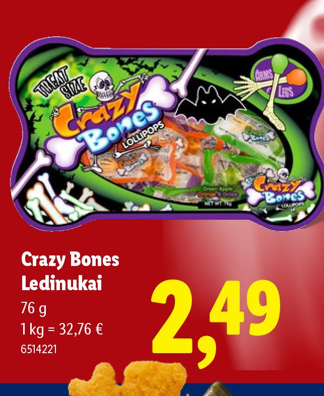 Crazy Bones Ledinukai, 76 g