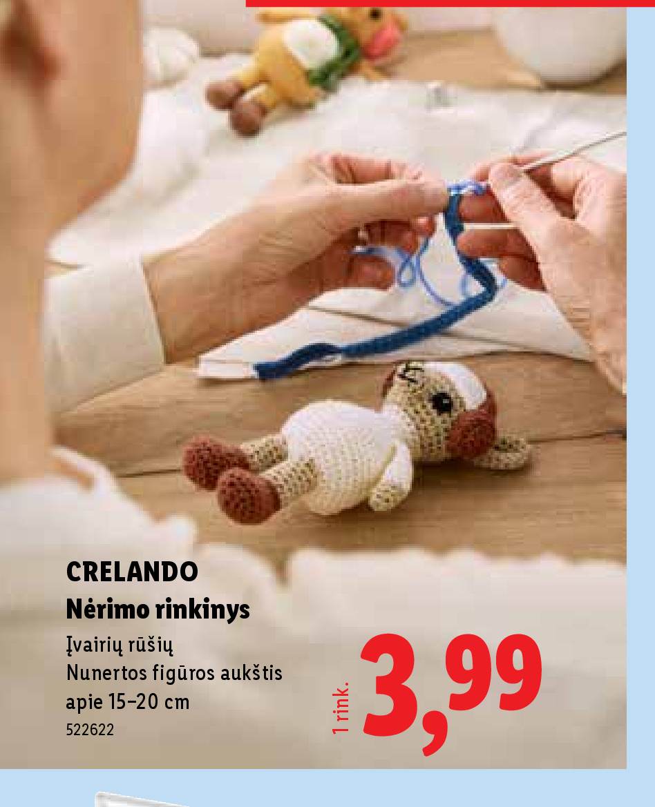 CRELANDO Nėrimo rinkinys, 20 cm